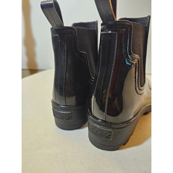 Seven7 Halifax Chelsea black rubber rain boots size 9 rainboots - Picture 3 of 7